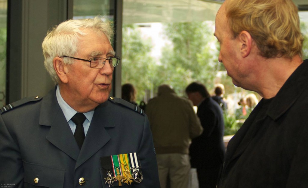 Special Guest Captain Cees Faas (Royal Netherlands Airforce, Nieuw Guinea 1962) with Professor Paul James (Professor of Globalization and Cultural  Diversity at University of Western Sydney; Director, Director, UN Global Compact Cities Programme)   